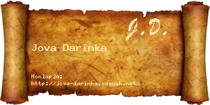 Jova Darinka névjegykártya